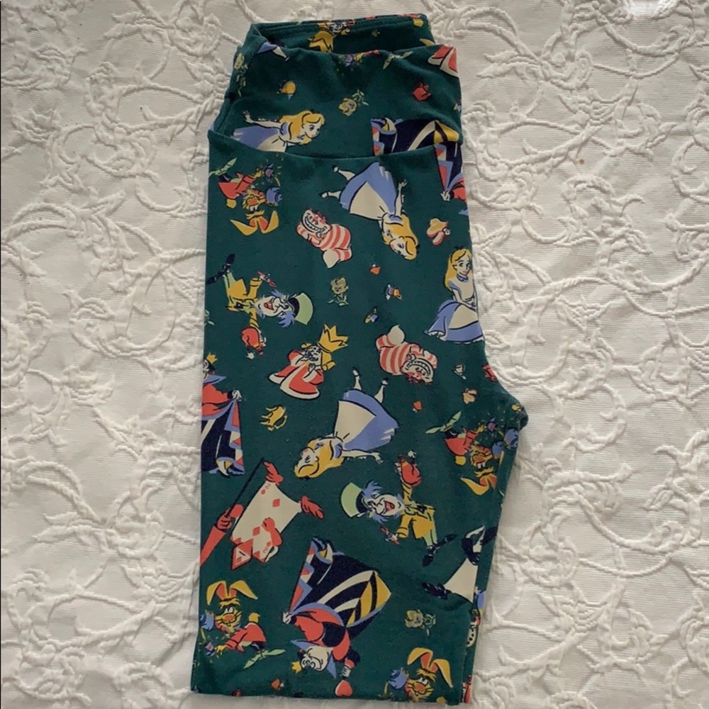 LuLaRoe OS Disney Alice in Wonderland Leggings